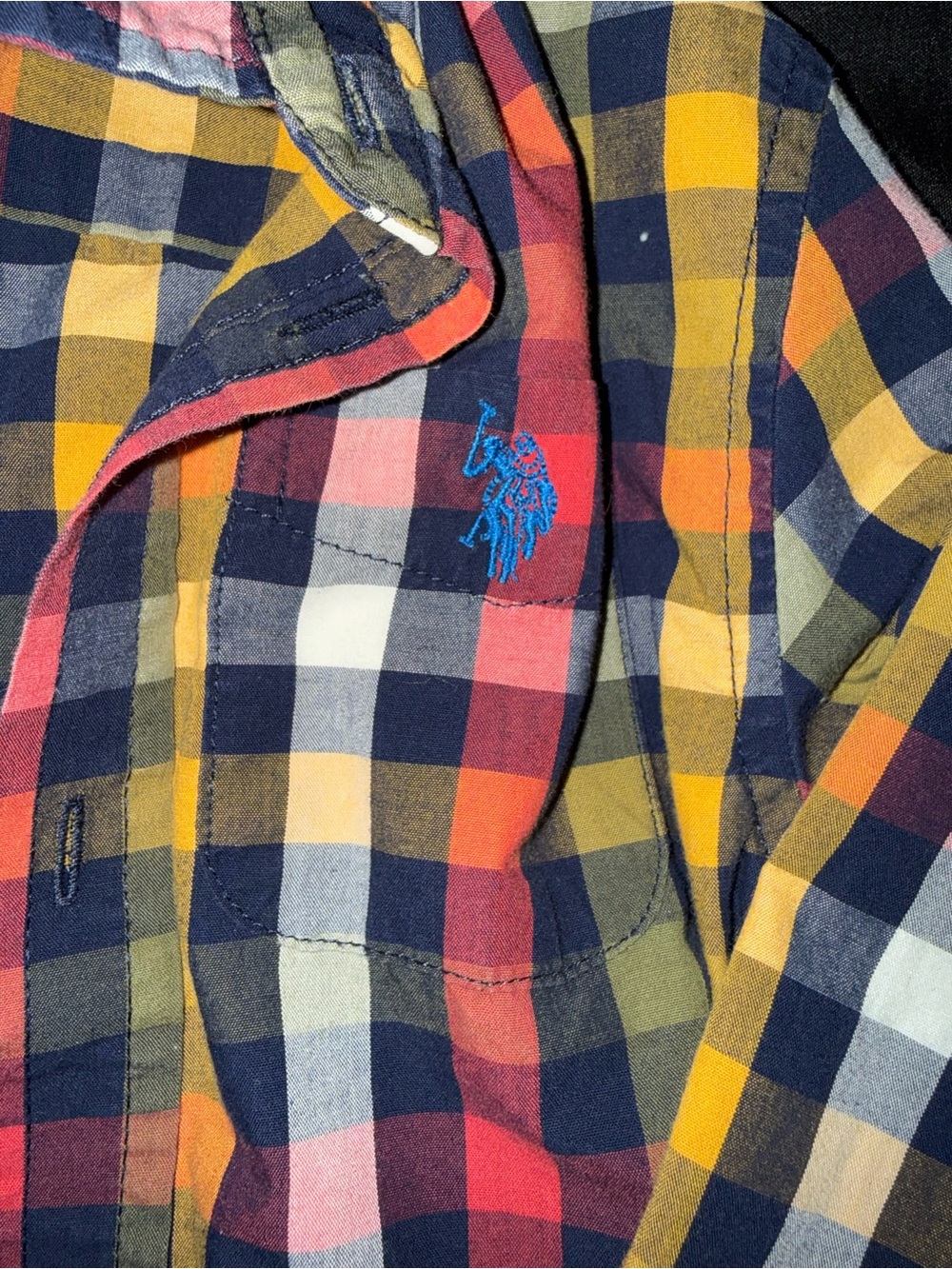 U.S. Polo Assn. Kids Multi-Color Plaid Button-Up Shirt Jacket - Picture 2 of 4